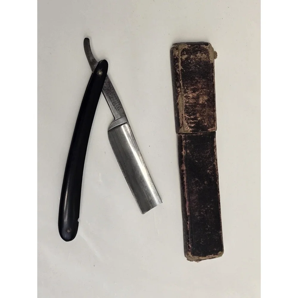 Antique‎ Shaving Straight Razor Joseph Elliot Best Silver Steel w/ Box Rangoon